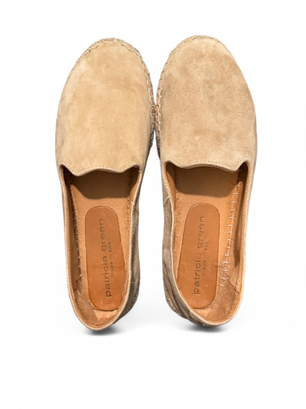 Patricia Green Tan Suede Espadrille Slip-On Flats